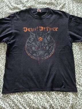 Vintage Y2K DevilDriver Wolf Logo Band T-Shirt Size XL